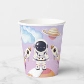 Aquarellplatz Kleine Explorer Kinderdusche Pappbecher (Vorderseite)