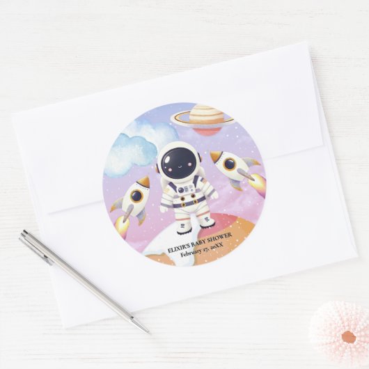 Aquarellplatz Kleine Explorer Kinderdusche Runder Aufkleber (Umschlag)