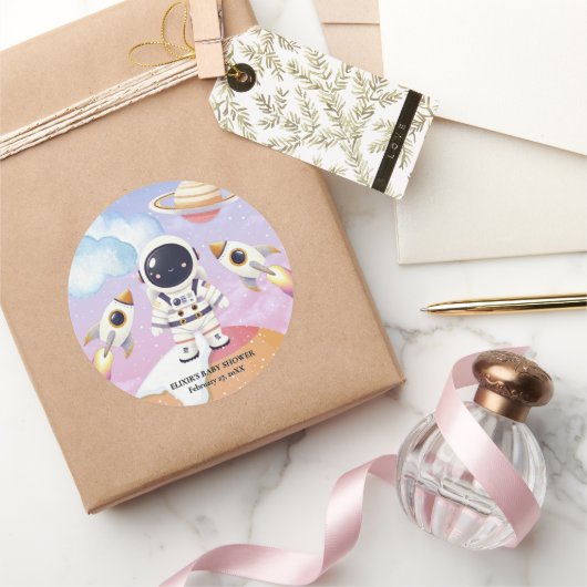 Aquarellplatz Kleine Explorer Kinderdusche Runder Aufkleber (Schenken)