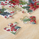 Aquarellpoinsettie und Weihnachtsmuster Puzzle (Seite)