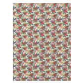 Aquarellpoinsettie und Weihnachtsmuster Tischdecke (Vorderseite)