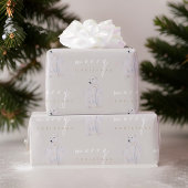 Aquarellpolar Bär Moderne Typografie Weihnachten Geschenkpapier