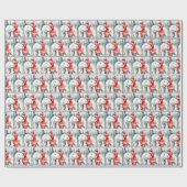 Aquarellpolar mit Mädchen Geschenkpapier (Flach)