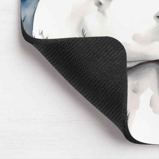 Aquarellpolar mit Mädchen Mousepad (Ecke)