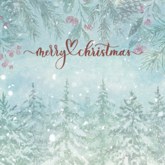 Aquarellpolarbären Wintergarten Weihnachtskarte Feiertagskarte