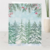 Aquarellpolarbären Wintergarten Weihnachtskarte Karte (Rückseite)