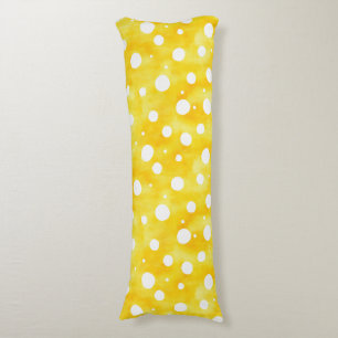 Aquarellpolka Dot - Gelb und Weiß erdig (2) Seitenschläferkissen