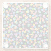 Aquarellpolka Dot, Osterhintergrund. Glasuntersetzer (Rückseite)