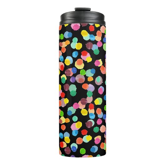 Aquarellpolka Dot, Osterhintergrund. Thermosbecher (Vorderseite)