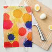 Aquarellpolka dotiert niedliche Kreise Geschirrtuch (Viertel Falte)