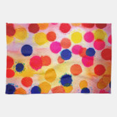 Aquarellpolka dotiert niedliche Kreise Geschirrtuch (Horizontal)