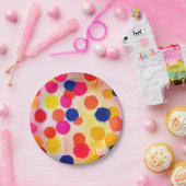 Aquarellpolka dotiert niedliche Kreise Pappteller (Party)