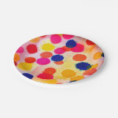 Aquarellpolka dotiert niedliche Kreise Pappteller (Schrägansicht)