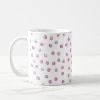 Aquarellpolka Punkte, rosa geometrischer Hintergru Kaffeetasse