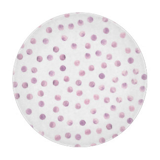 Aquarellpolka Punkte, rosa geometrischer Hintergru Schneidebrett