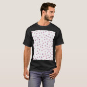 Aquarellpolka Punkte, rosa geometrischer Hintergru T-Shirt (Vorne ganz)