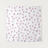Aquarellpolka Punkte, rosa geometrischer Hintergru Wandteppich (Vorderseite (Horizontal))
