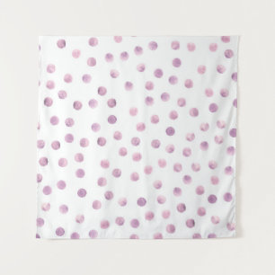 Aquarellpolka Punkte, rosa geometrischer Hintergru Wandteppich