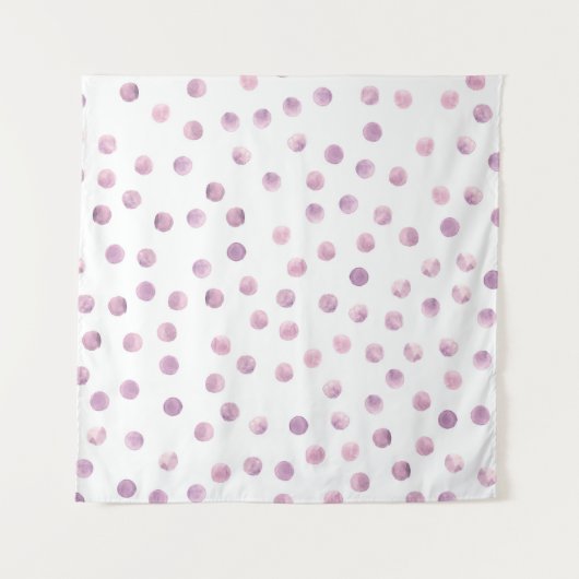 Aquarellpolka Punkte, rosa geometrischer Hintergru Wandteppich (Vorderseite)