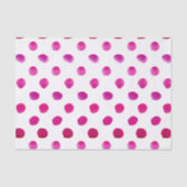 Aquarellpolka-Punkte rosa Seidenpapier (Vorderseite)