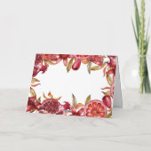 Aquarellpomegranate Happy Tu B'shvat Karte (Rückseite)