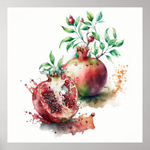 Aquarellpomegranate Poster