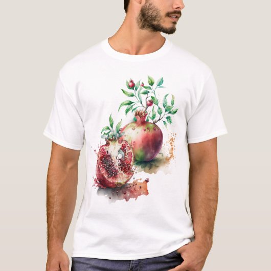 Aquarellpomegranate T-Shirt (Vorderseite)
