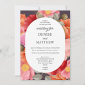 Aquarellpoppy auf Mitternacht Einladung (Vorderseite)