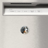 Aquarellporträt Berner Sennenhund Magnet (In Situ (Geschirrspüler))