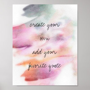 Aquarellposter kreieren Ihre eigene Wand-Kunst Poster