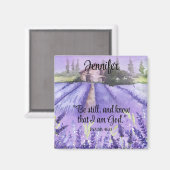 Aquarellprovence Lavender Förderung der Schrift Magnet (Vorderseite/Rückseite)
