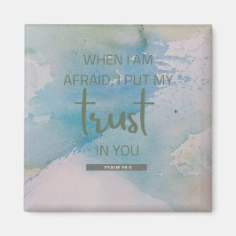 Aquarellpsalm 56:3 Magnet