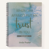 Aquarellpsalm 56:3 notizblock (Vorderseite)