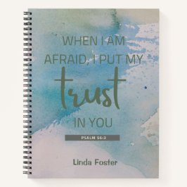 Aquarellpsalm 56:3 notizblock