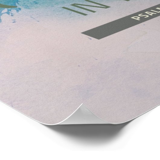 Aquarellpsalm 56:3 poster (Ecke)