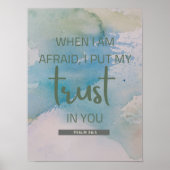 Aquarellpsalm 56:3 poster (Vorne)