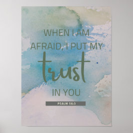 Aquarellpsalm 56:3 poster