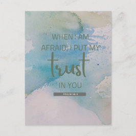 Aquarellpsalm 56:3 postkarte