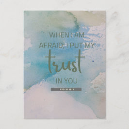 Aquarellpsalm 56:3 postkarte