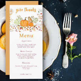 Aquarellpumpen & Auwl im Herbst Menükarte