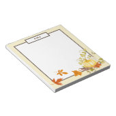 Aquarellpumpen & Blätter | Fall Themed Notepad Notizblock (angewinkelt)