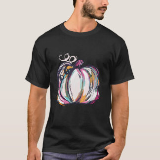 Aquarellpumpen Farbenfrohe Pumpkin-Veröffentlichun T-Shirt