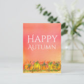 Aquarellpumpen glücklicher Herbst Postkarte (Stehend Vorderseite)