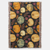 Aquarellpumpen: Herbst Nahtloses Muster. Decke (Vorderseite Vertikal)