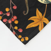 Aquarellpumpen: Herbst Nahtloses Muster. Fleecedecke (Ecke)