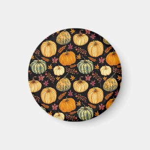Aquarellpumpen: Herbst Nahtloses Muster. Magnet