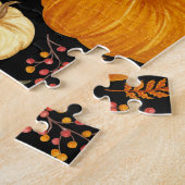 Aquarellpumpen: Herbst Nahtloses Muster. Puzzle (Seite)