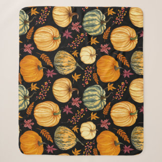Aquarellpumpen: Herbst Nahtloses Muster. Sherpadecke