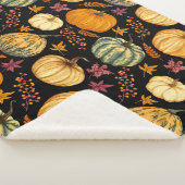 Aquarellpumpen: Herbst Nahtloses Muster. Sherpadecke (3/4)