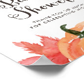 Aquarellpumpen Herbstdusche Begrüßung Poster (Ecke)